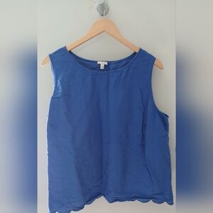 Talbots Linen Sleeveless Top Size 2X